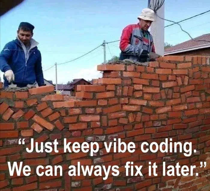 vibe building a brick wall